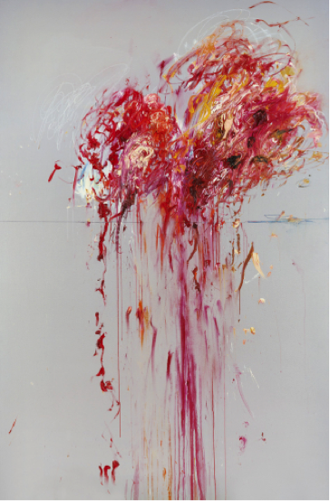 Cy Twombly, Nine Discourses on Commodus: Part VIII, 1963. Oil, wax crayon, and pencil on canvas, 204 x 134 cm. Image courtesy Guggenheim Bilbao Museoa.
