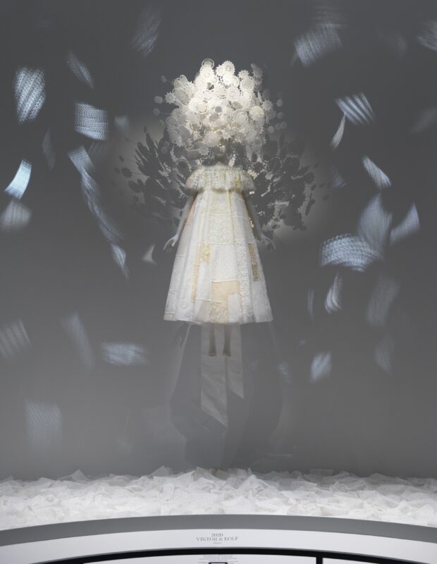 Gallery View, 2020. Dress, Viktor & Rolf (Dutch, founded 1993), spring/summer 2020 haute couture; Courtesy Viktor + Rolf. Headpiece by Shay Ashual in collaboration with Yevgeny Koramblyum. Image: © The Metropolitan Museum of Art.